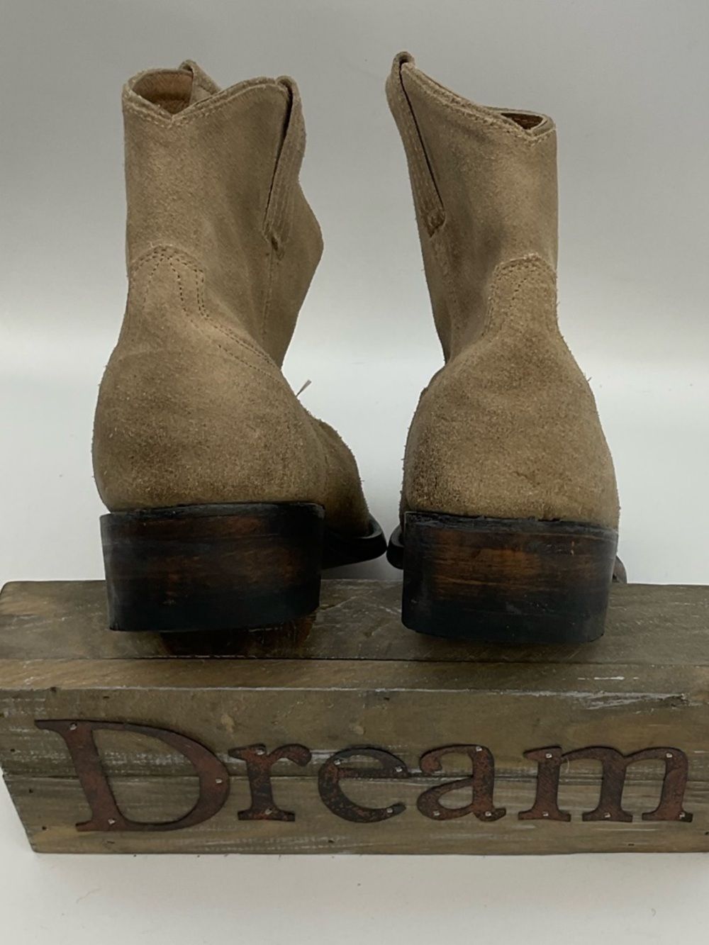 Steve Madden Autry Suede Ankle Cowboy Boots Size 6 Western Rodeo Festival - Picture 6 of 8